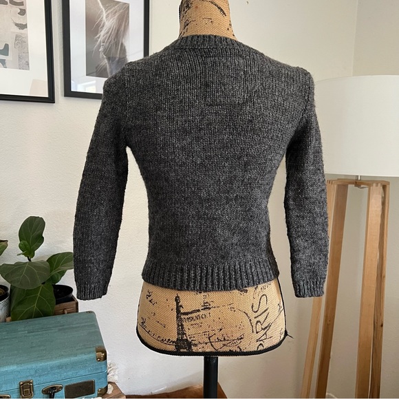 Abercrombie & FitchGrey Wool Alpaca Blend Button Sweater Size Small - Picture 5 of 9